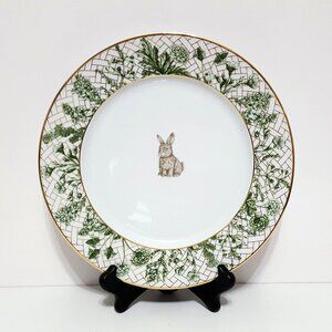 RARE Williams Sonoma New Garden Lattice Bunny Dinner Plate 10 1/2" NIB